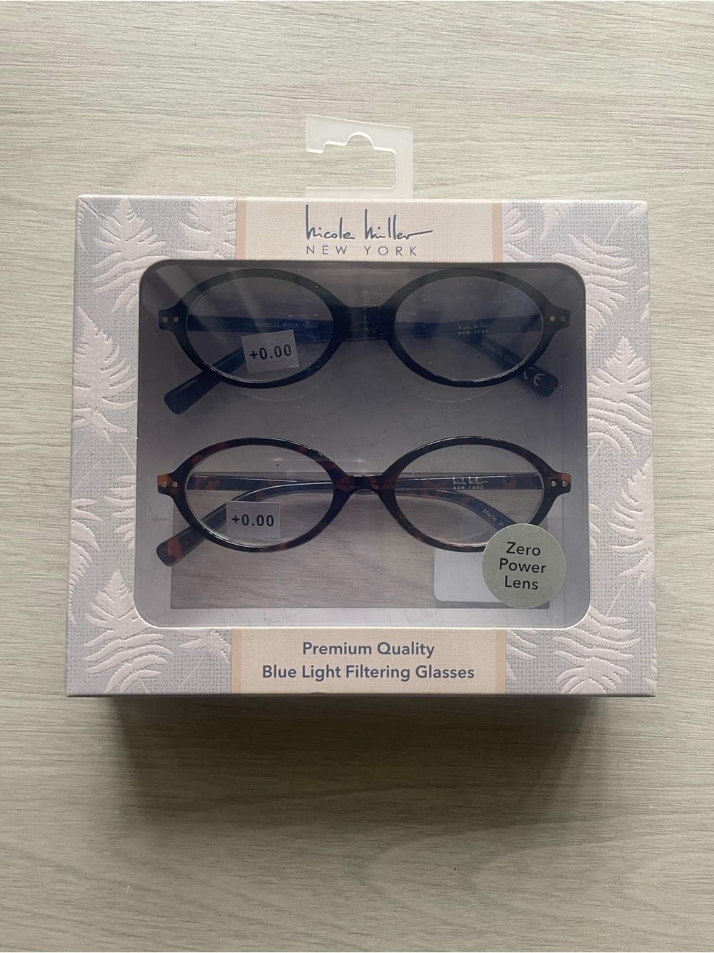 Nicole Miller Blue Light Filtering Glasses Set - Black & Brown